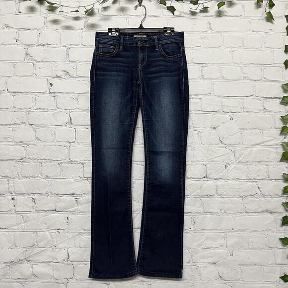 Y2K Guess Kate Boot dark blue wash bootcut low rise jeans size 28 - Picture 3 of 7